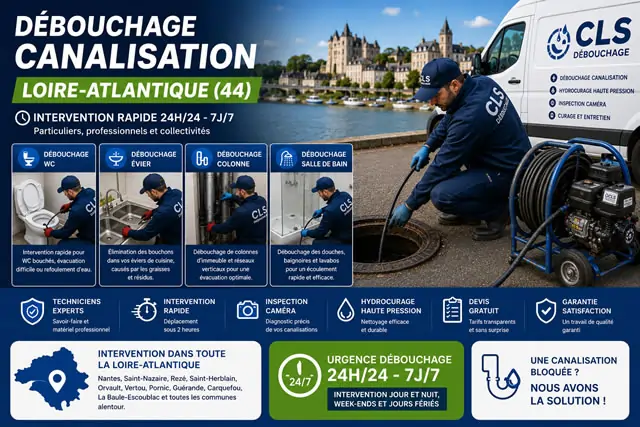 Débouchage canalisations à Clisson (44190)