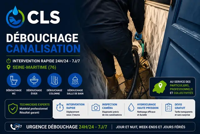 Débouchage canalisation - Cailly 76690